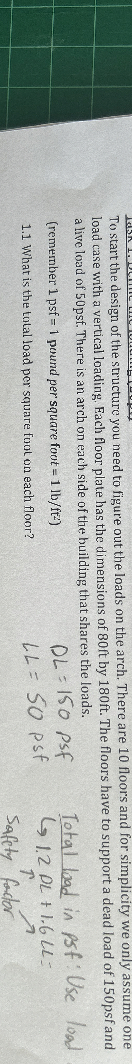 How to solve To start the design of the structure