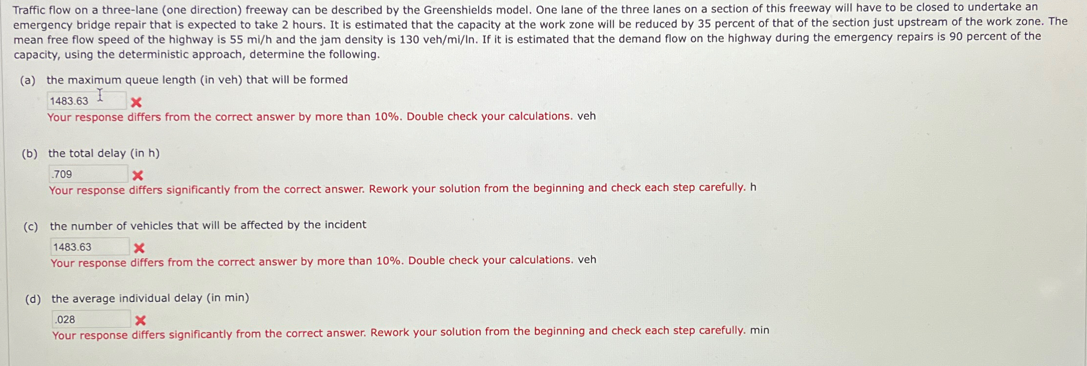 capacity, using the deterministic approach,