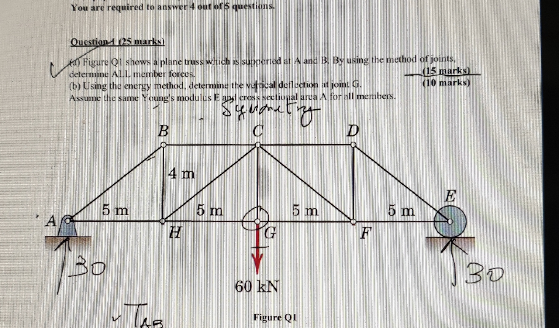 You are required to answer 4 out of 5 questions.