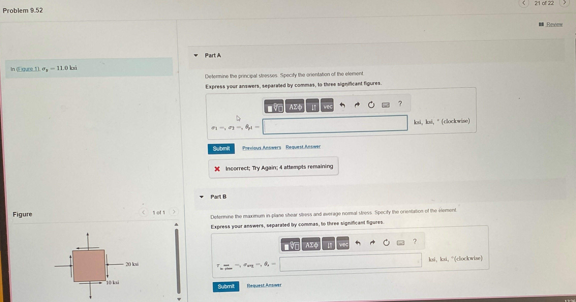 Problem 9 . 5 2 2 1 of 2 2 Review In ( Eigure 1 )