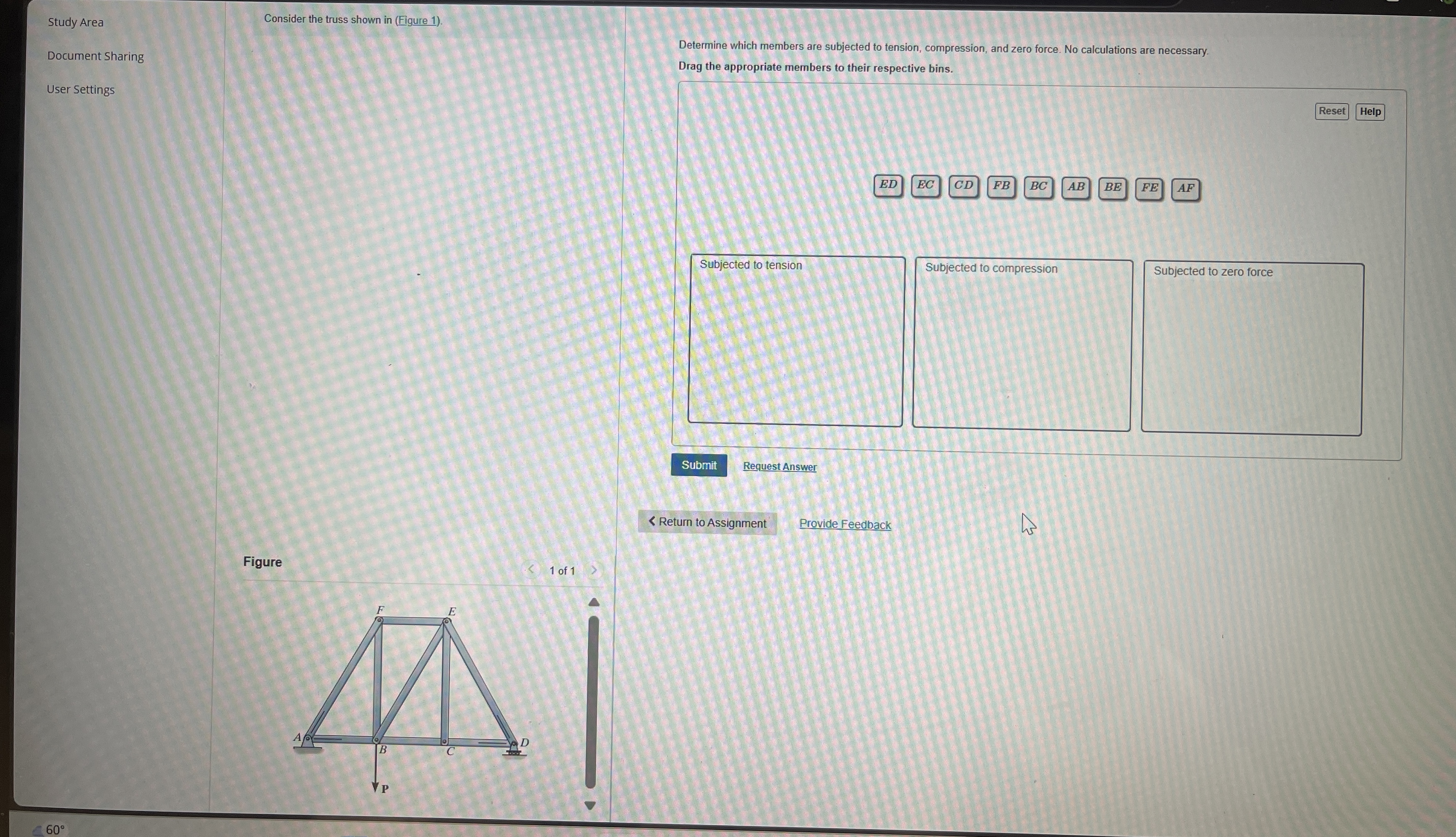Consider the truss shown in ( Figure 1 ) . Part A