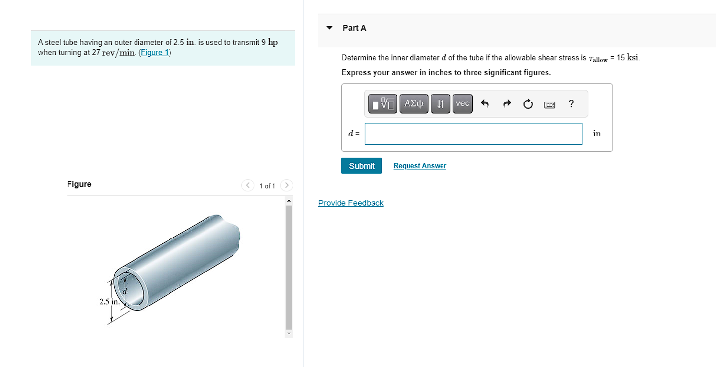A steel tube having an outer diameter of 2 . 5 i