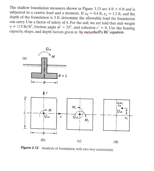 edo Problem 1 . , using Meyerhoffs BC equation