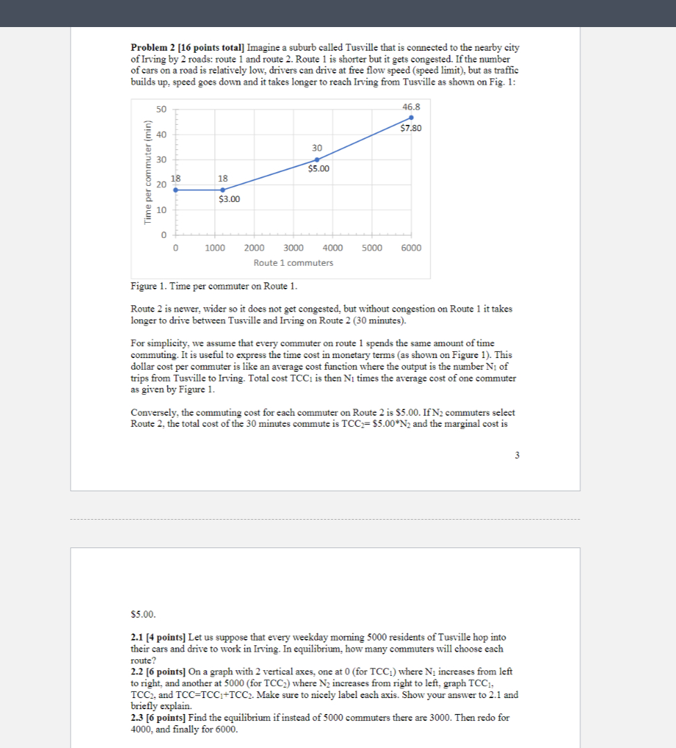 Problem 2 [ 1 6 points total ] Imagine a suburb