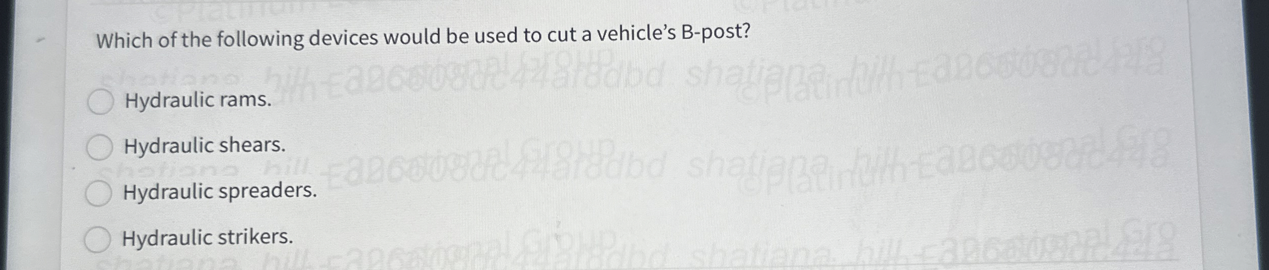 Which of the following devices would be used to