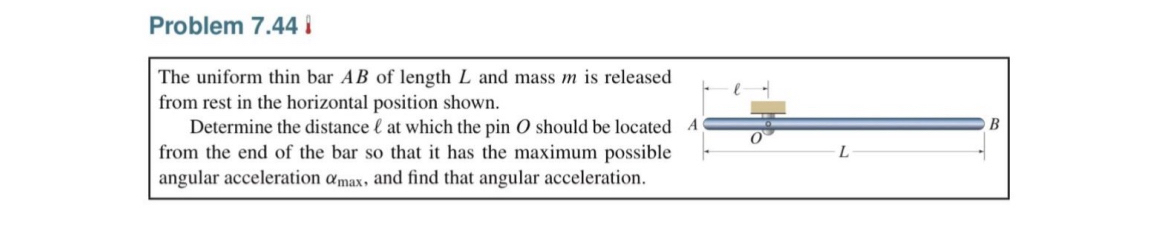 Problem 7 . 4 4 The uniform thin bar A B of