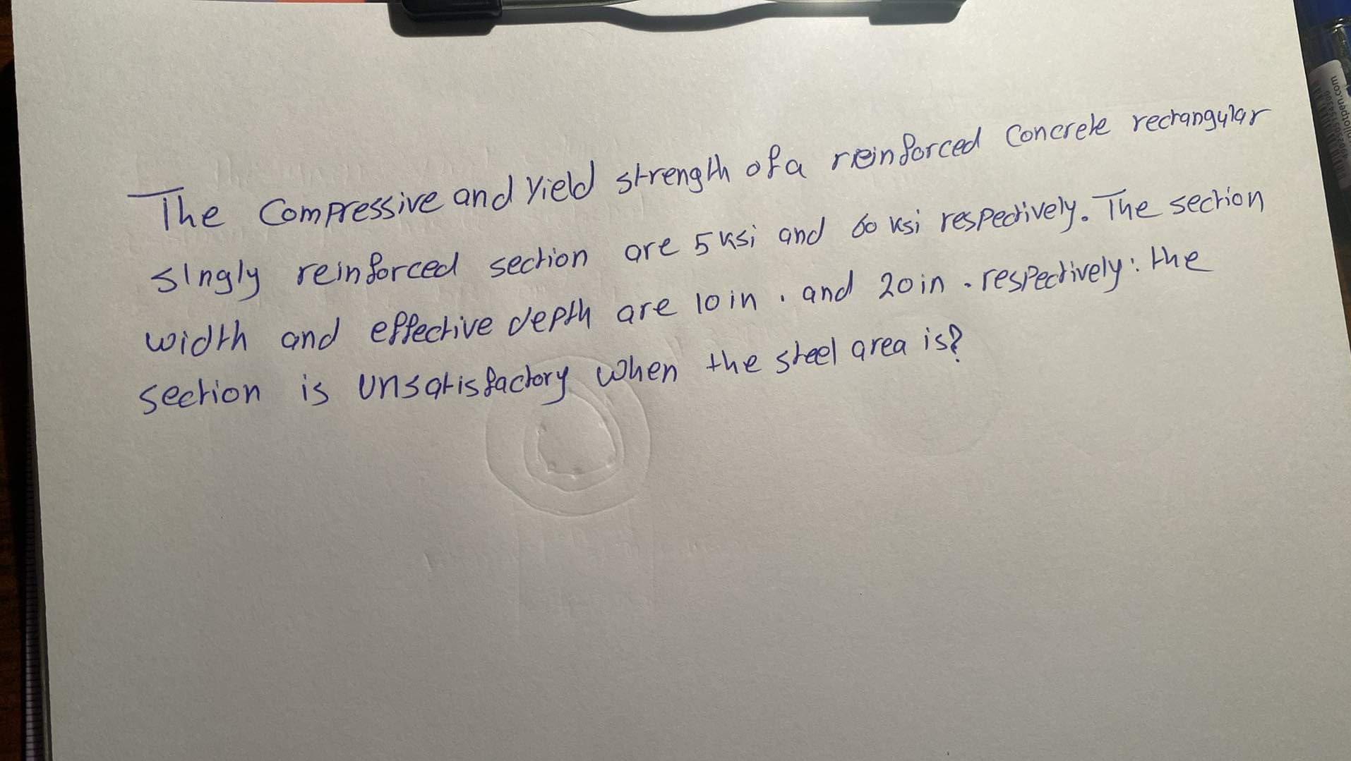 The compressive and yield strength of a
