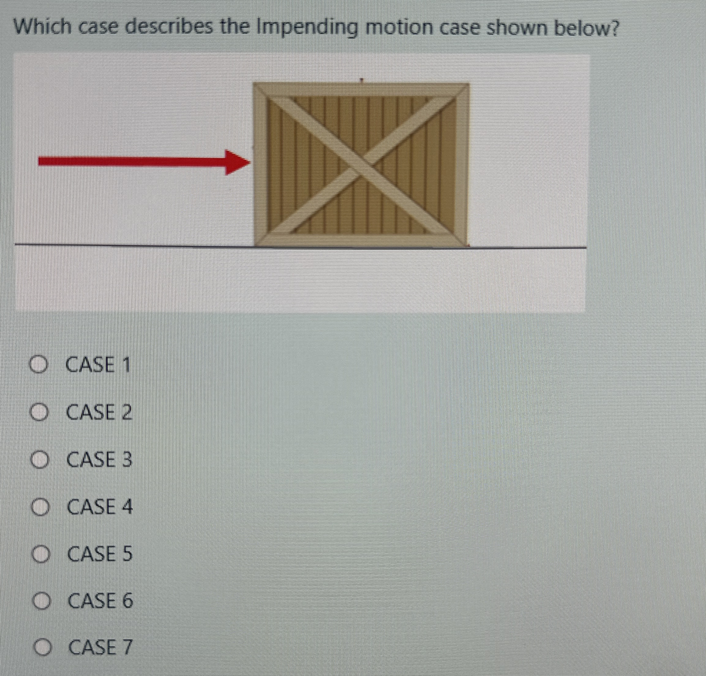 Which case describes the Impending motion case