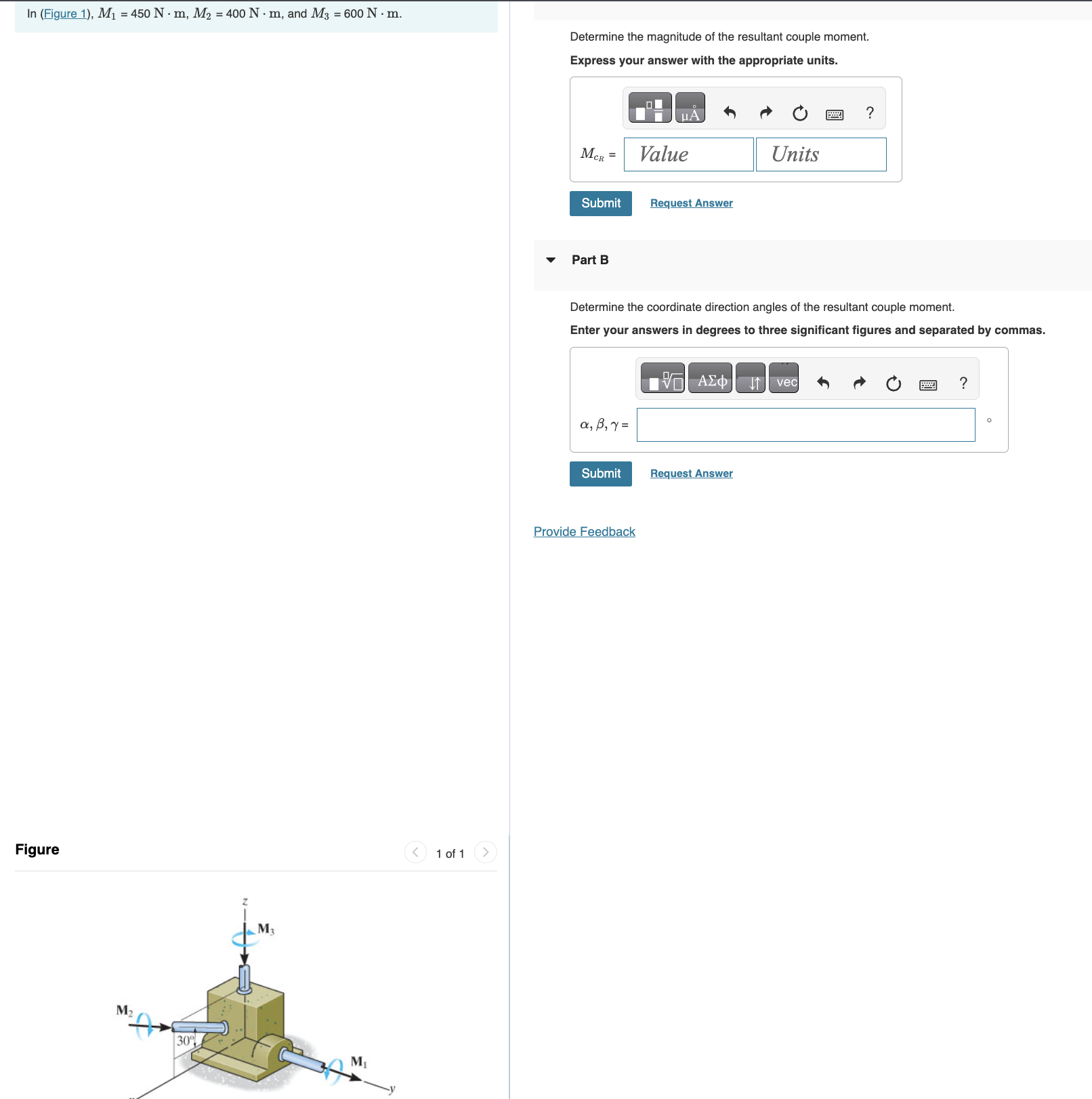 In ( Figure 1 ) , M 1 = 4 5 0 N * m , M 2 = 4 0 0