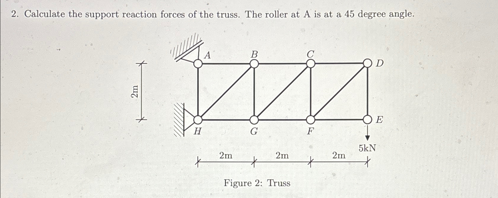 Calculate the support reaction forces of the