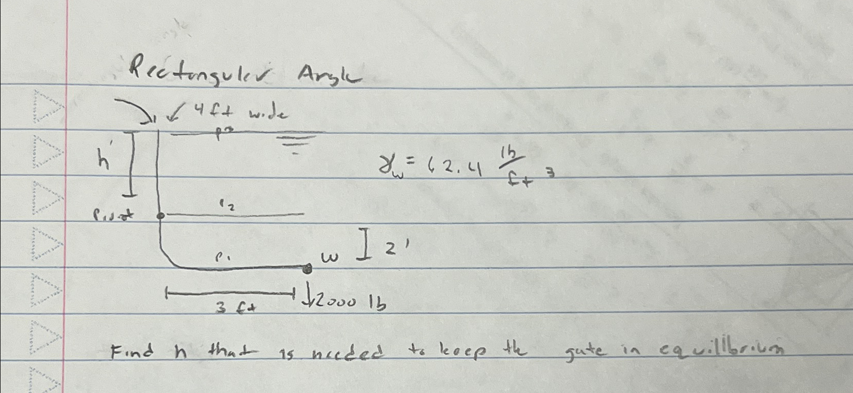 Find h that is nuced to keep the gate in