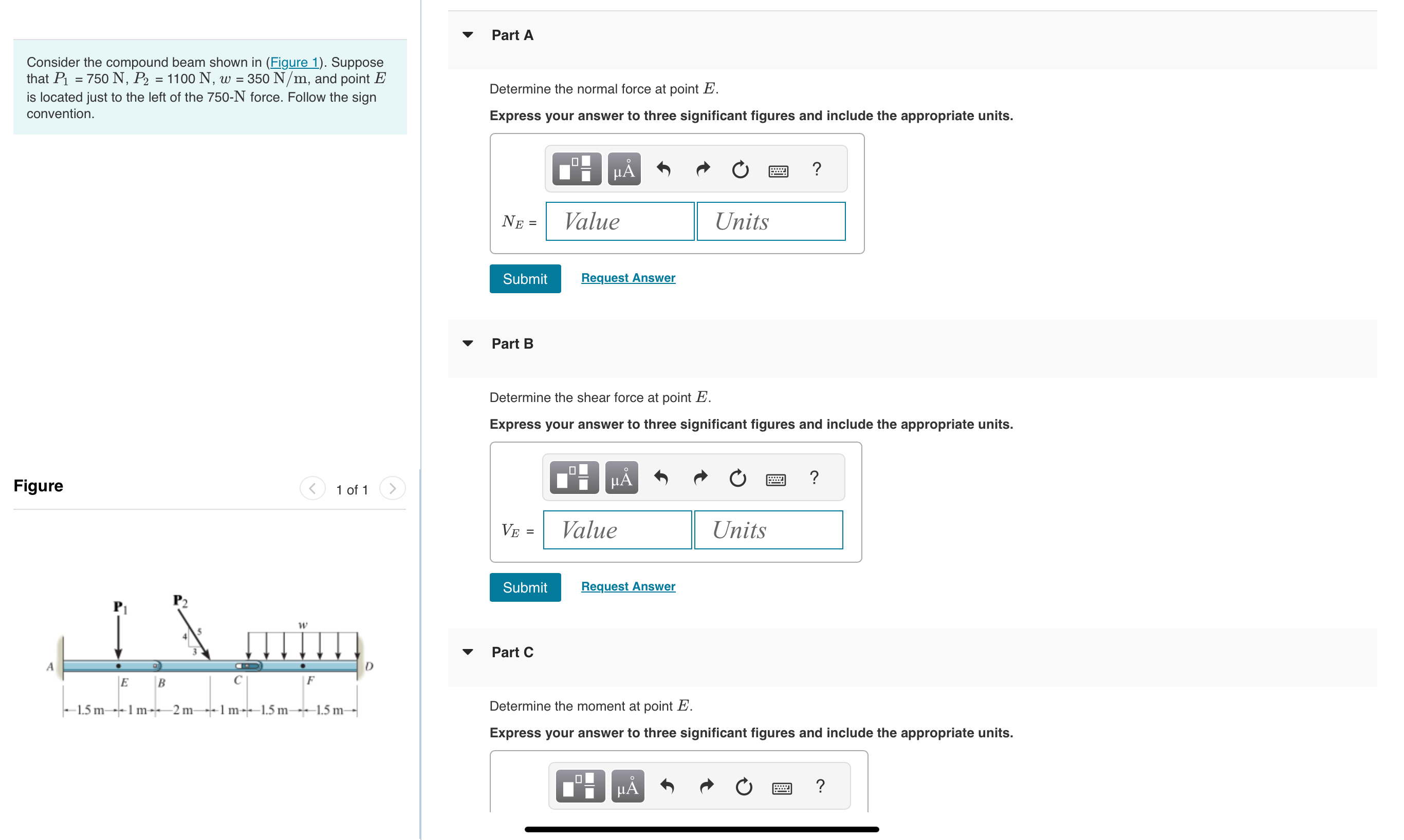Part A Consider the compound beam shown in (