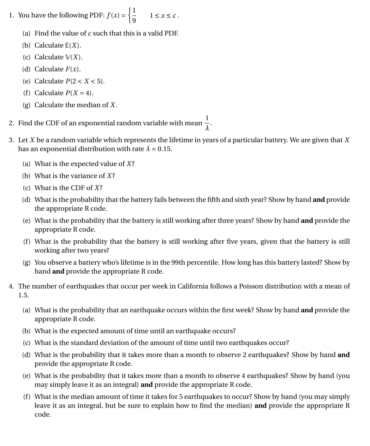 ( a ) Find the value of c such that this is a