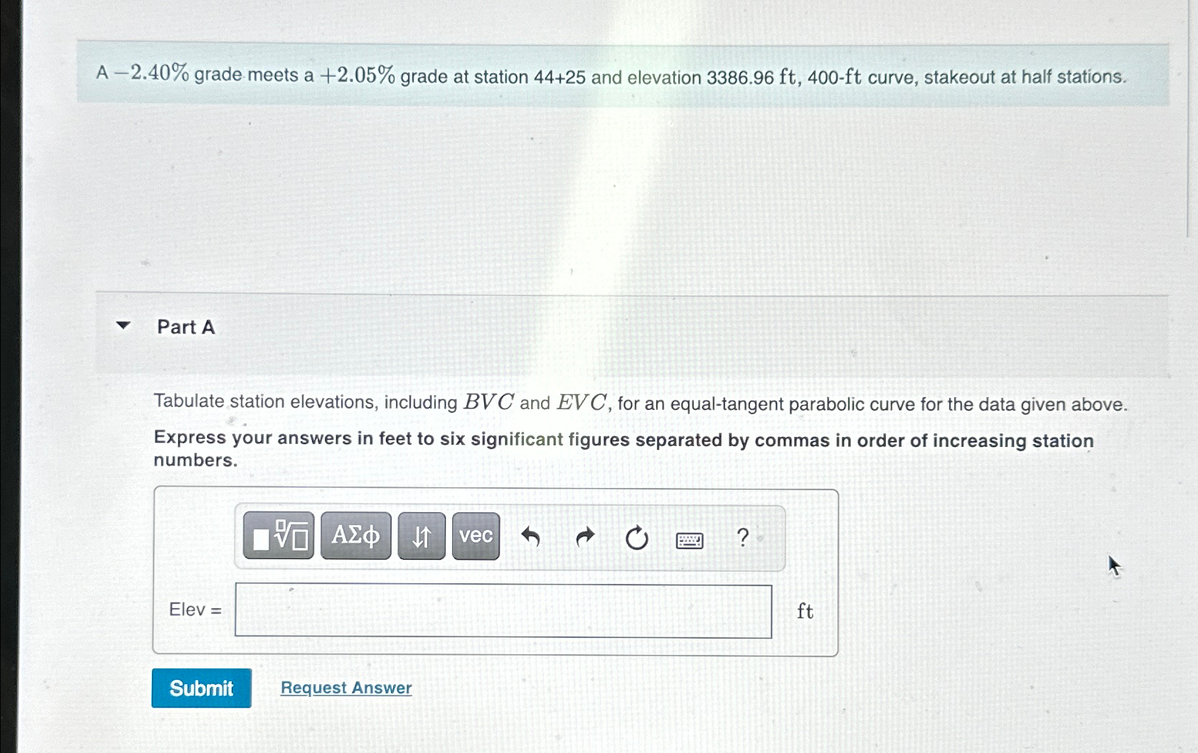 A - 2 . 4 0 % grade meets a + 2 . 0 5 % grade at