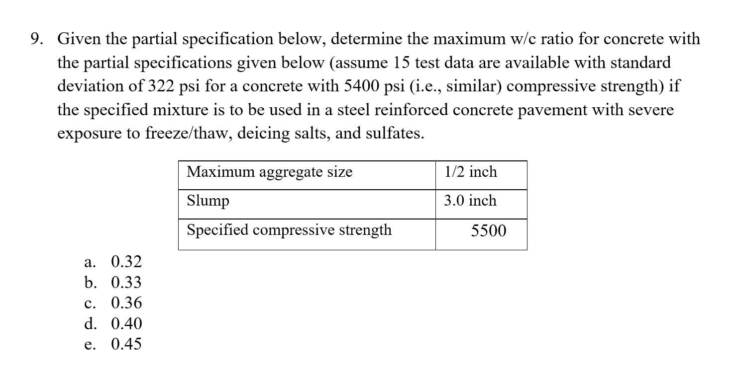 9 . Given the partial specification below,