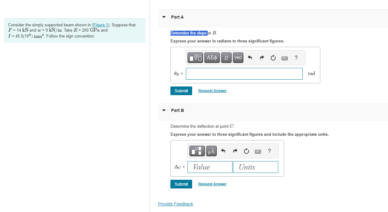 FigureConsider the simply supported beam shown in