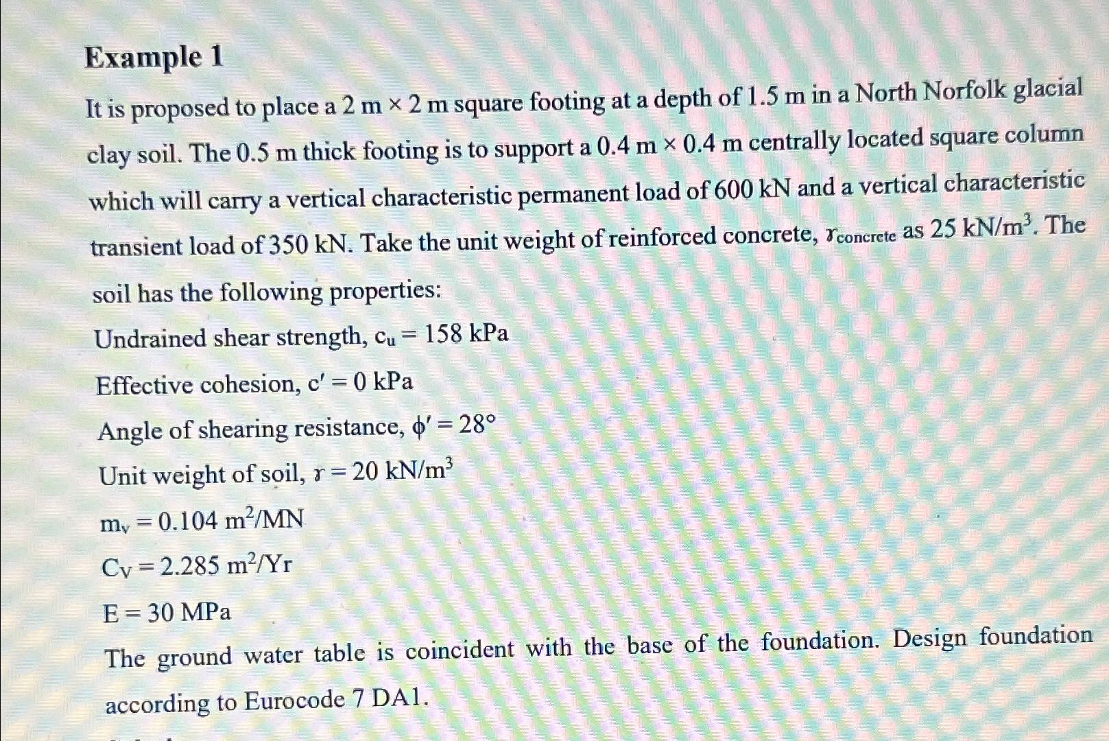 Example 1 It is proposed to place a 2 m 2 m