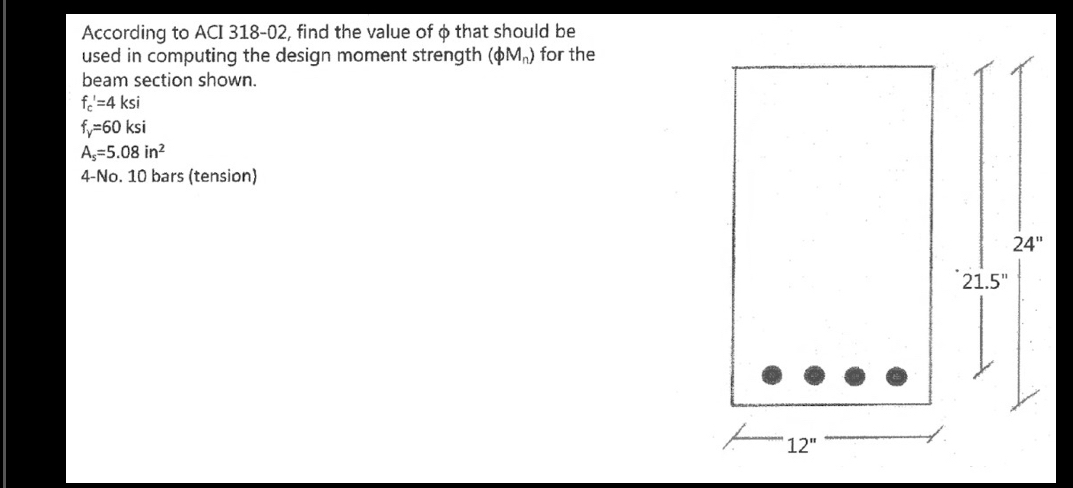 According to ACI 3 1 8 - 0 2 , find the value of