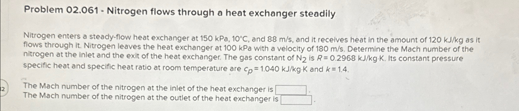 Problem 0 2 . 0 6 1 - Nitrogen flows through a