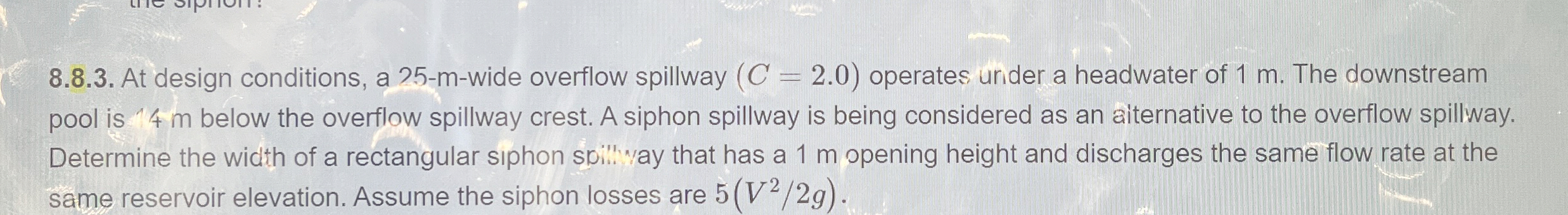 8 . 8 . 3 . At design conditions, a 2 5 - m -