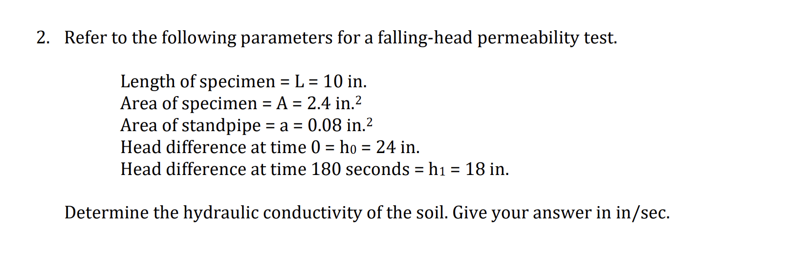 Refer to the following parameters for a falling -