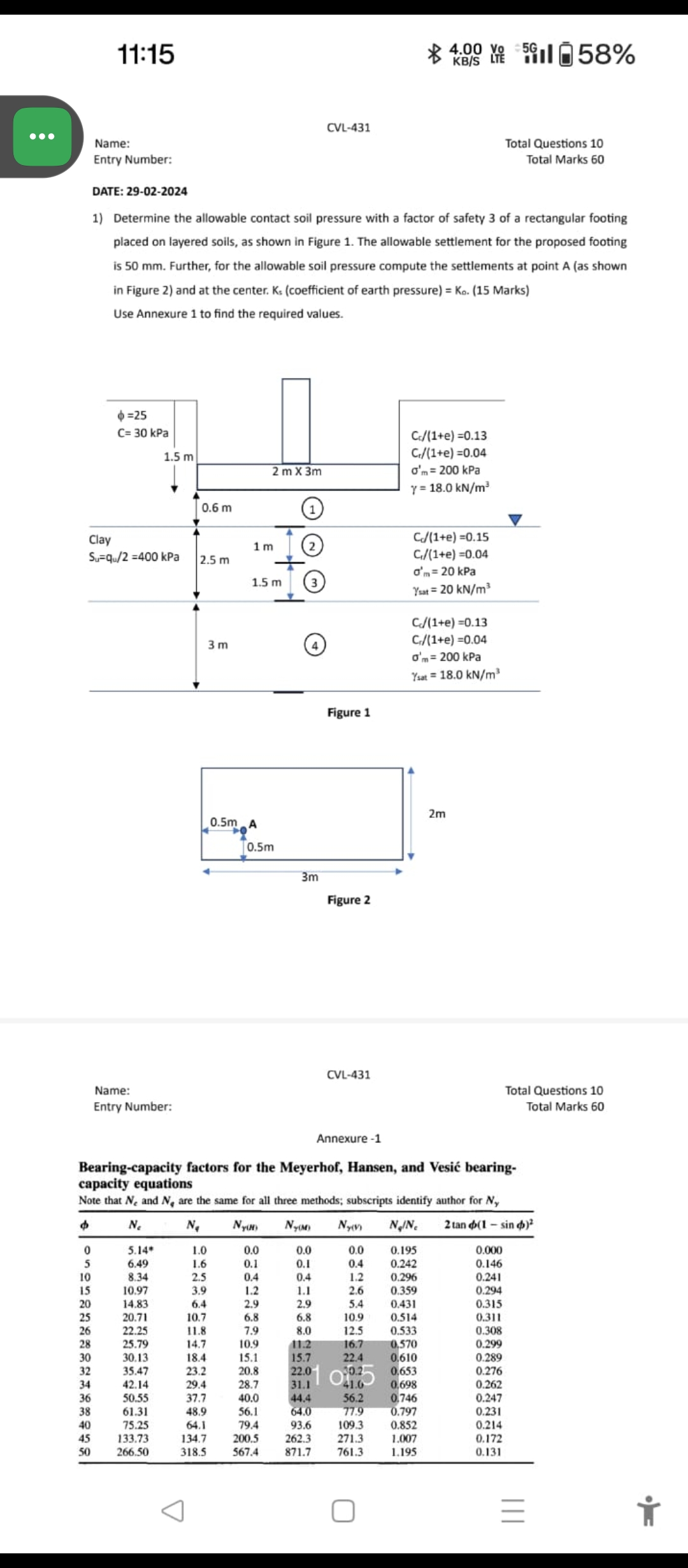 DATE: 2 9 - 0 2 - 2 0 2 4 Determine the allowable
