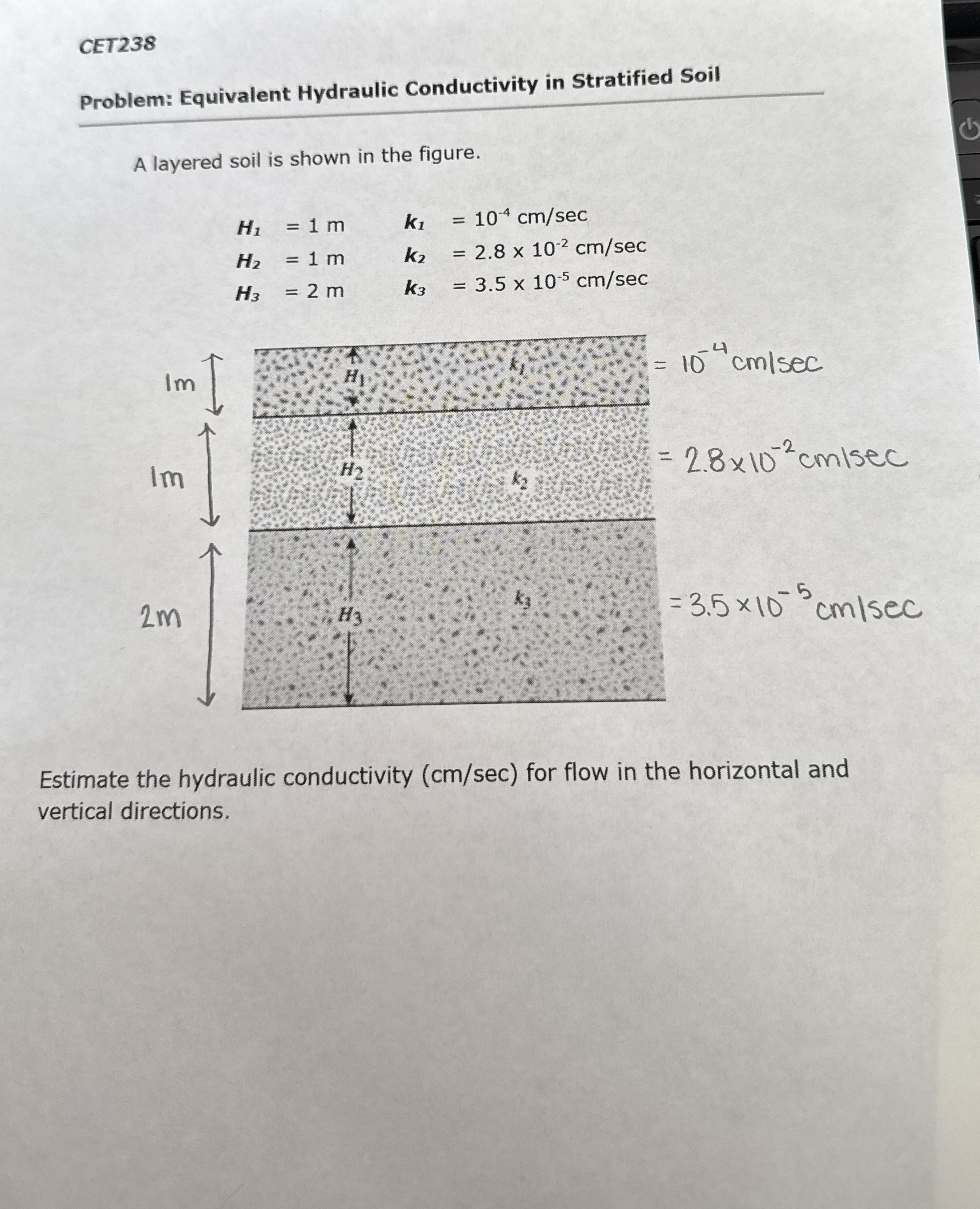CET 2 3 8 Problem: Equivalent Hydraulic