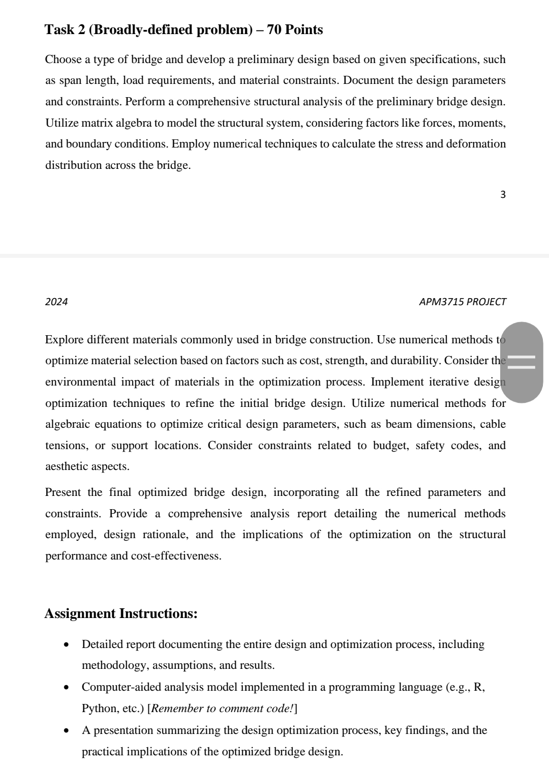Task 2 ( Broadly - defined problem ) - 7 0 Points