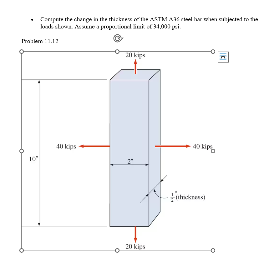Compute the change in the thickness of the ASTM A
