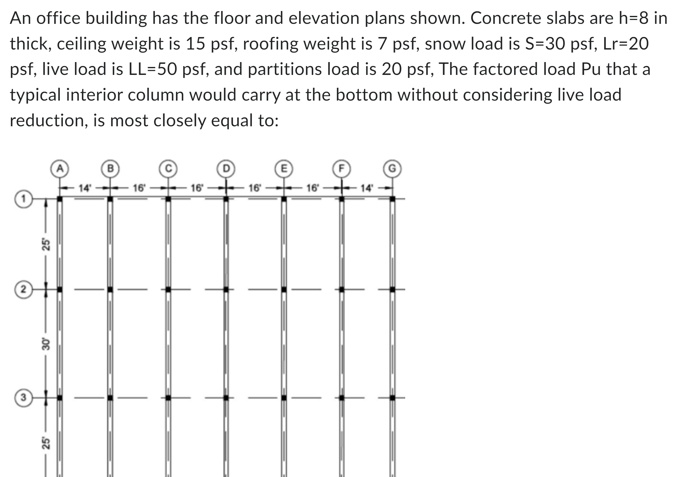 An office building has the floor and elevation