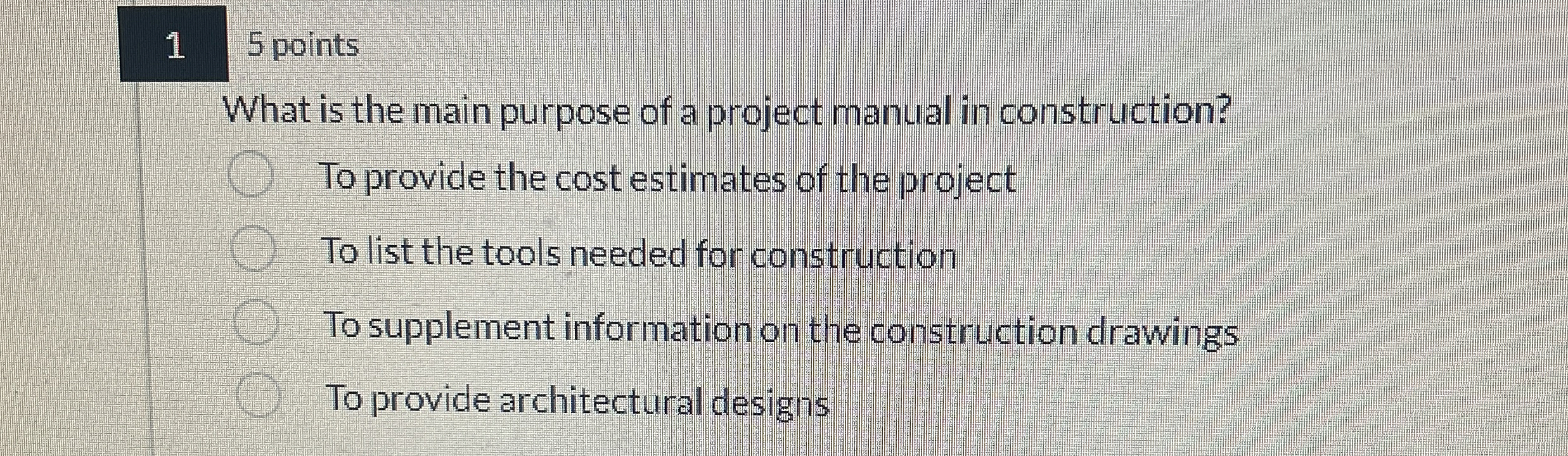 What is the main purpose of a project manual in