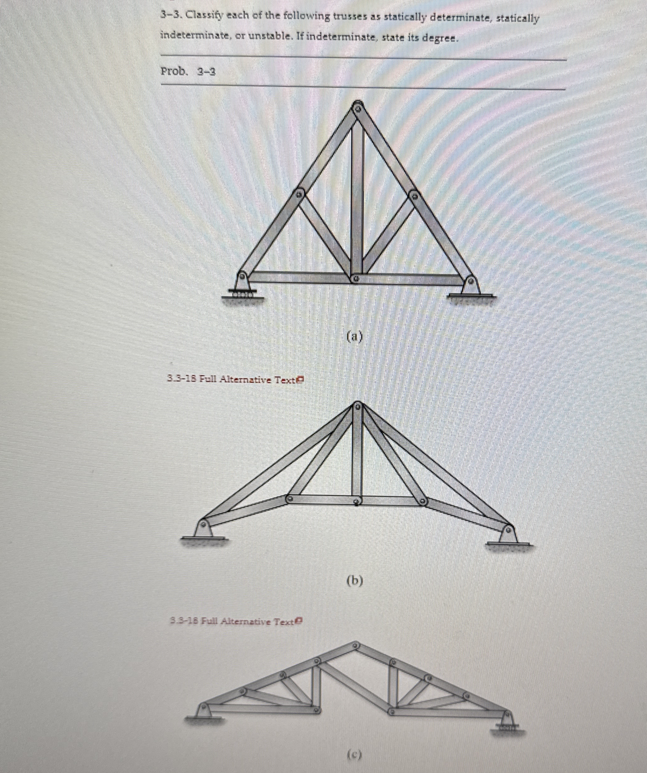 3 - 3 . Classify each of the following tusses as
