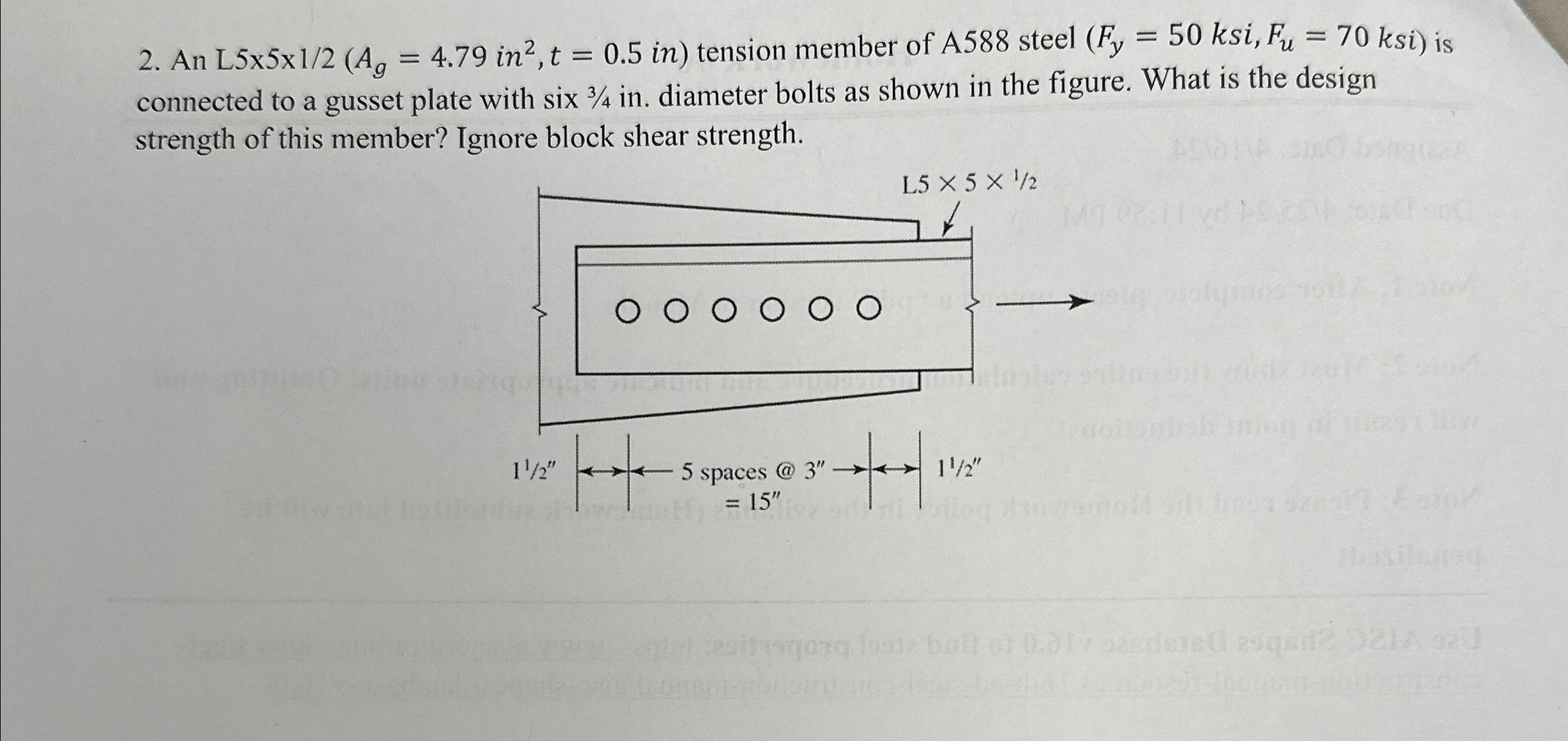 An ) = 4 . 7 9 i n 2 , t = ( 0 . 5 i n tension