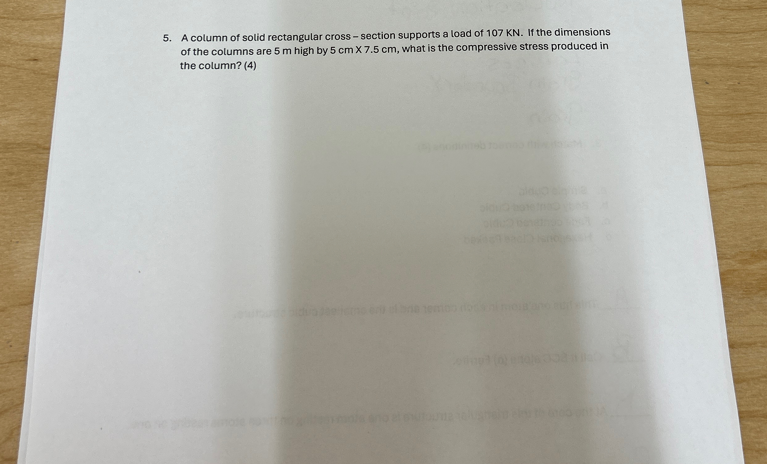 A column of solid rectangular cross - section