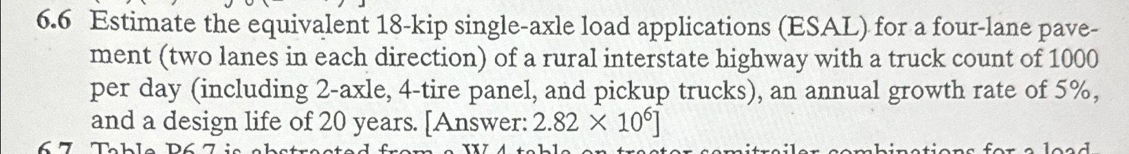 6 . 6 Estimate the equivalent 1 8 - kip single -