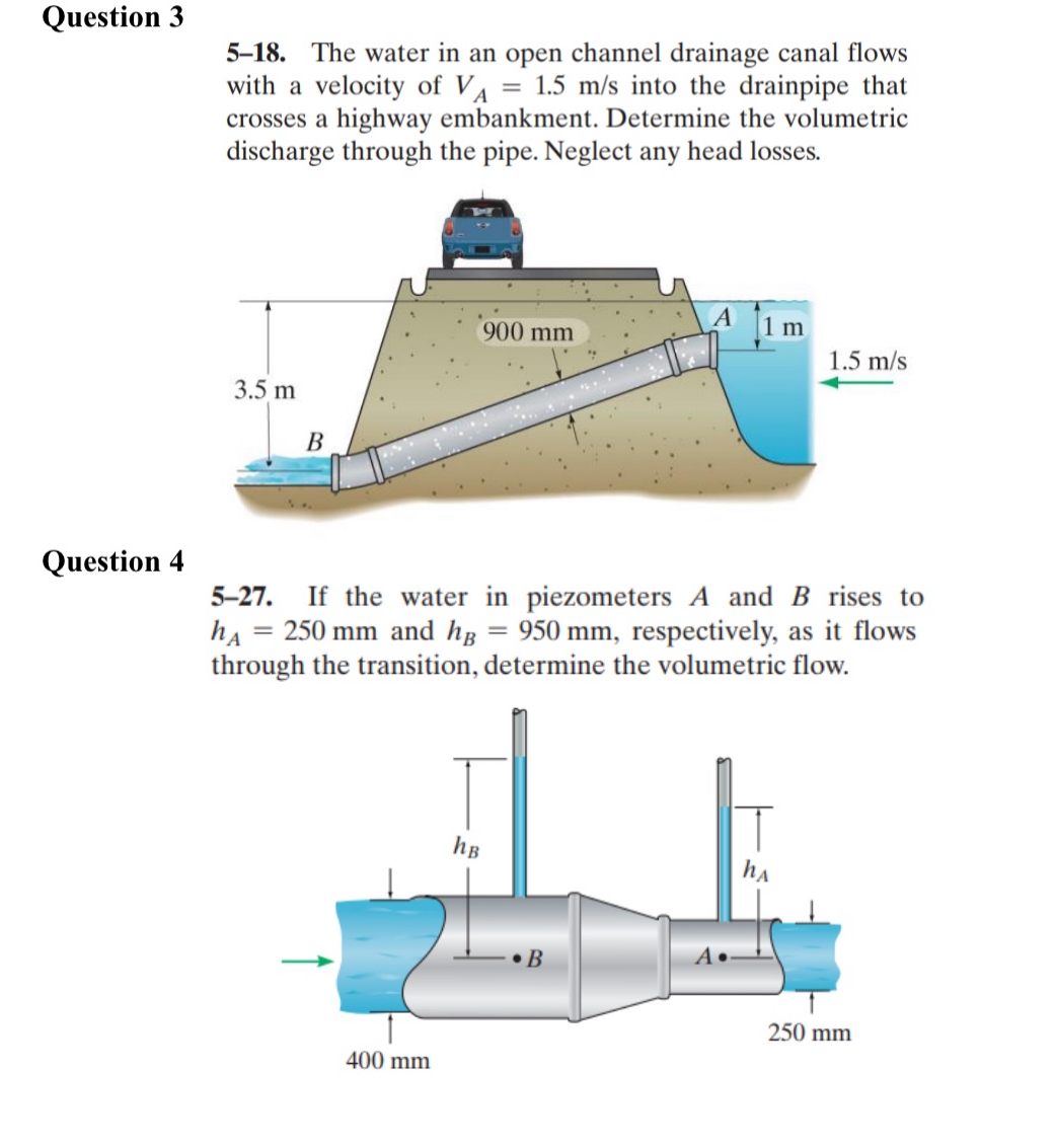 Question 3 5 - 1 8 . The water in an open channel