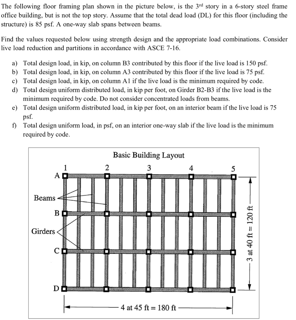 The following floor framing plan shown in the