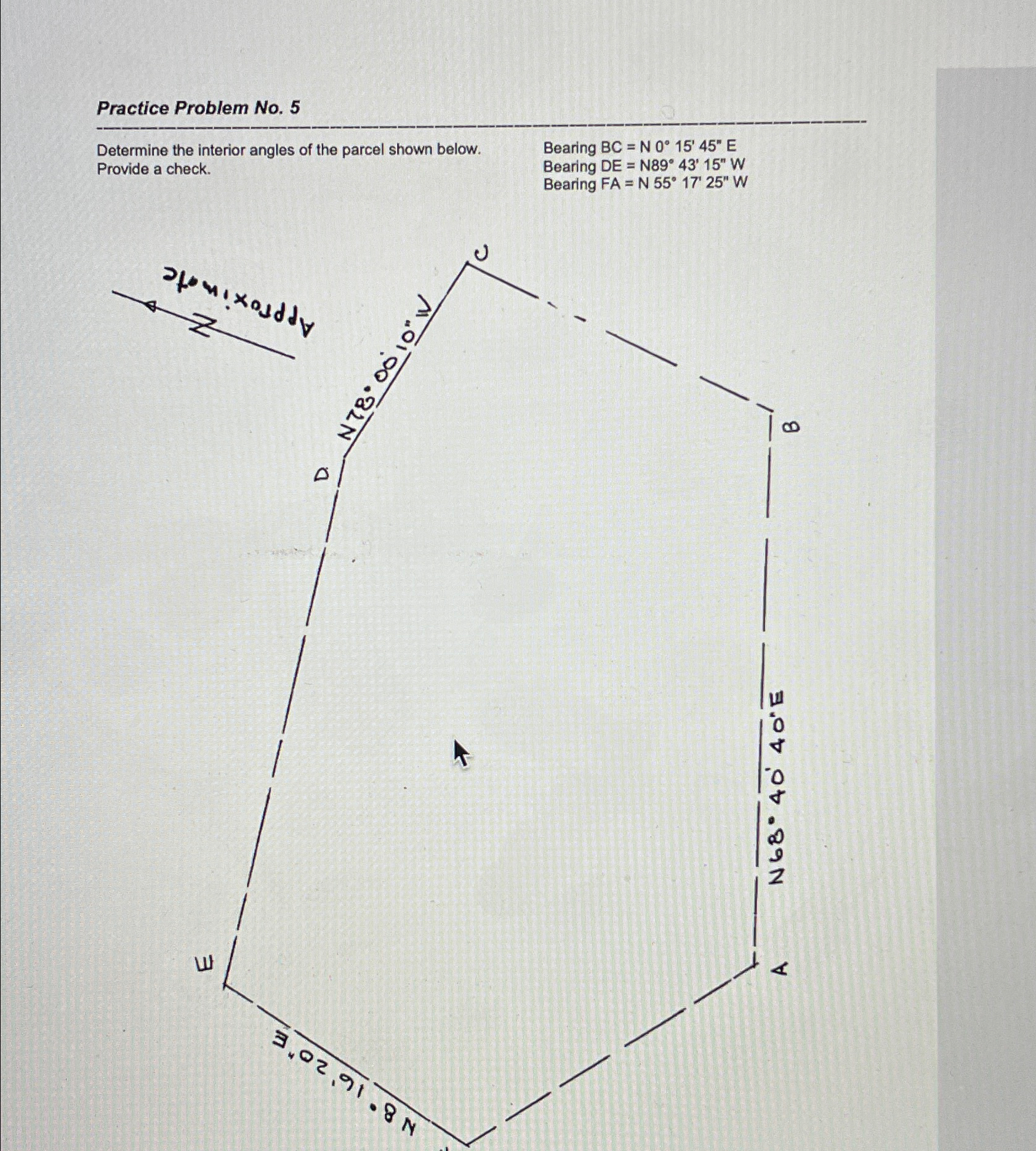 Practice Problem No . 5 Determine the interior