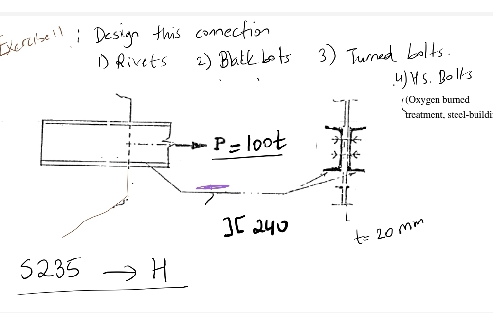 Exerisie " : Design this connection using turksih