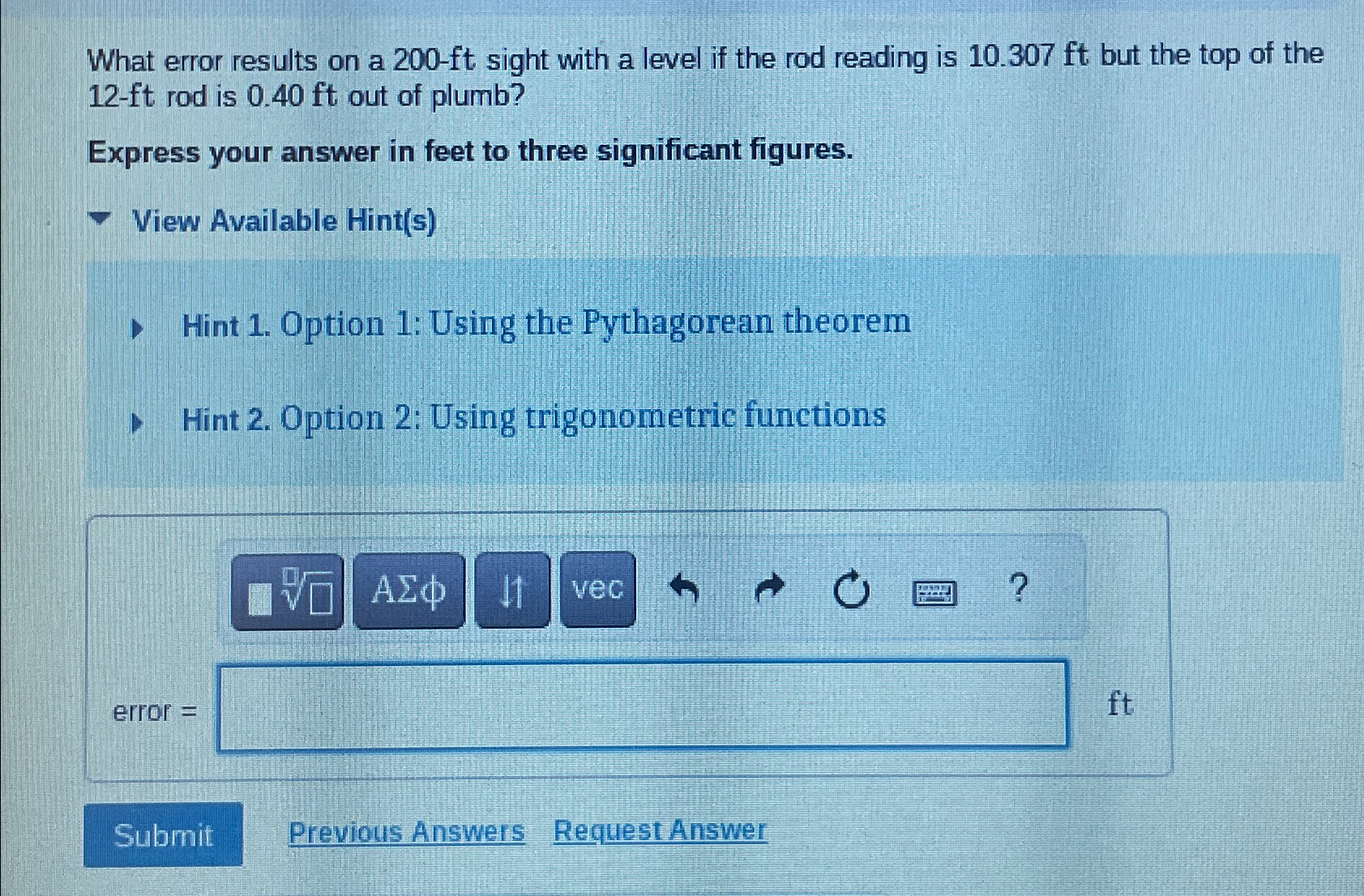 What error results on a 2 0 0 - f t sight with a