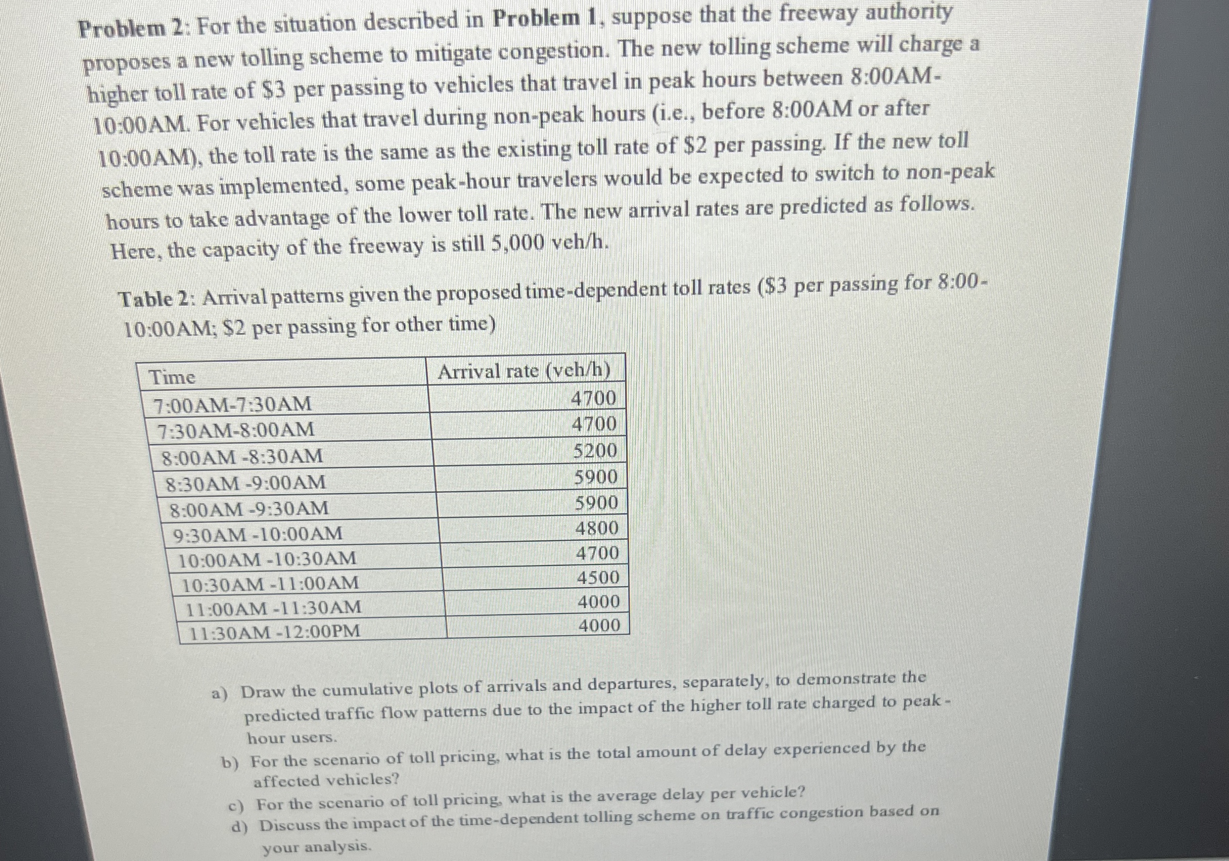 Problem 2 : For the situation described in