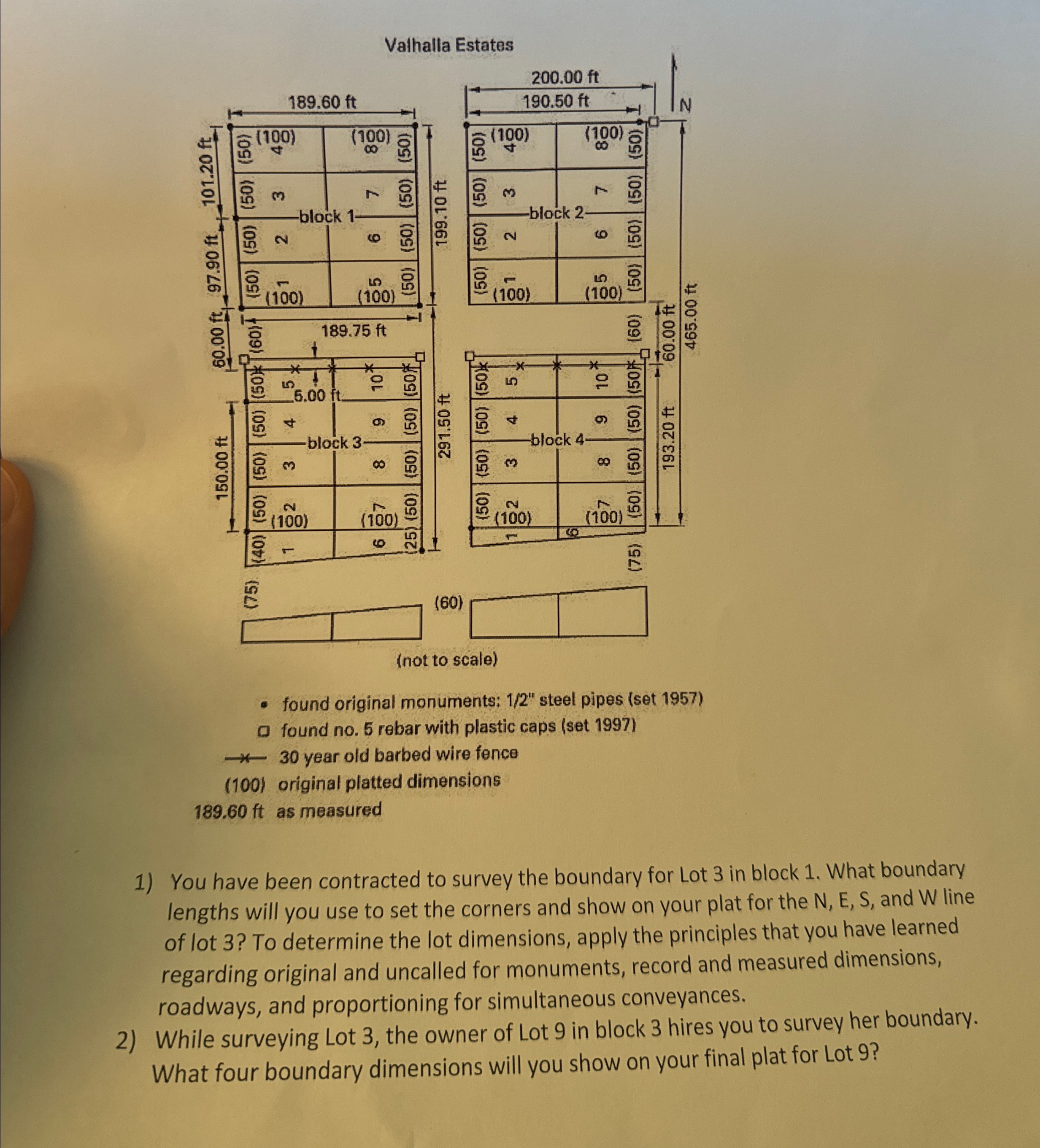 Valhalla Estates ( 6 0 ) ( not to scale ) found