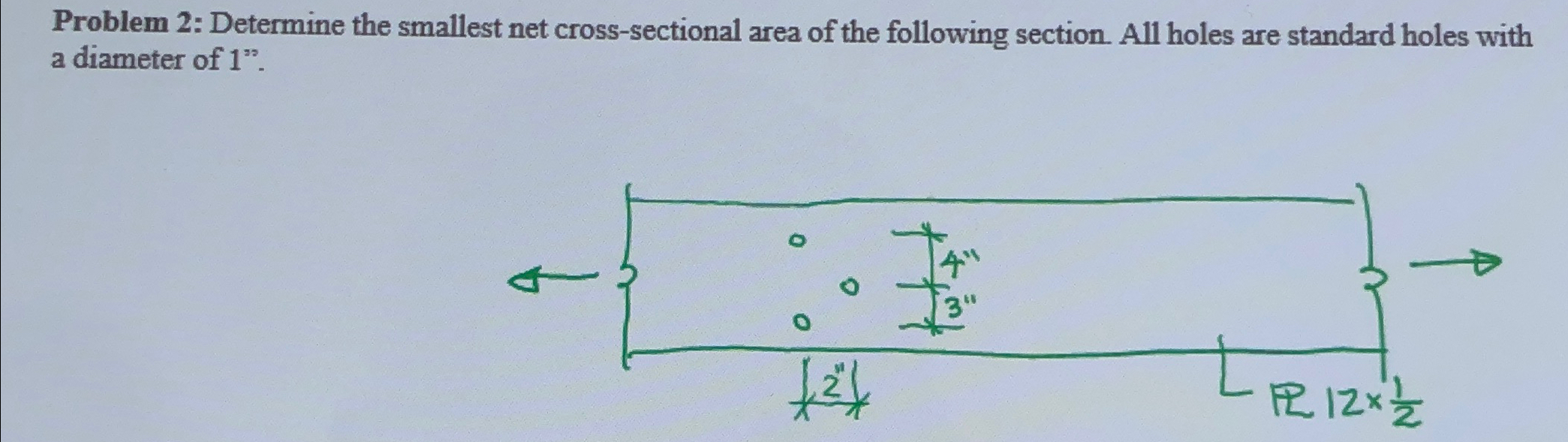 Problem 2 : Determine the smallest net cross -