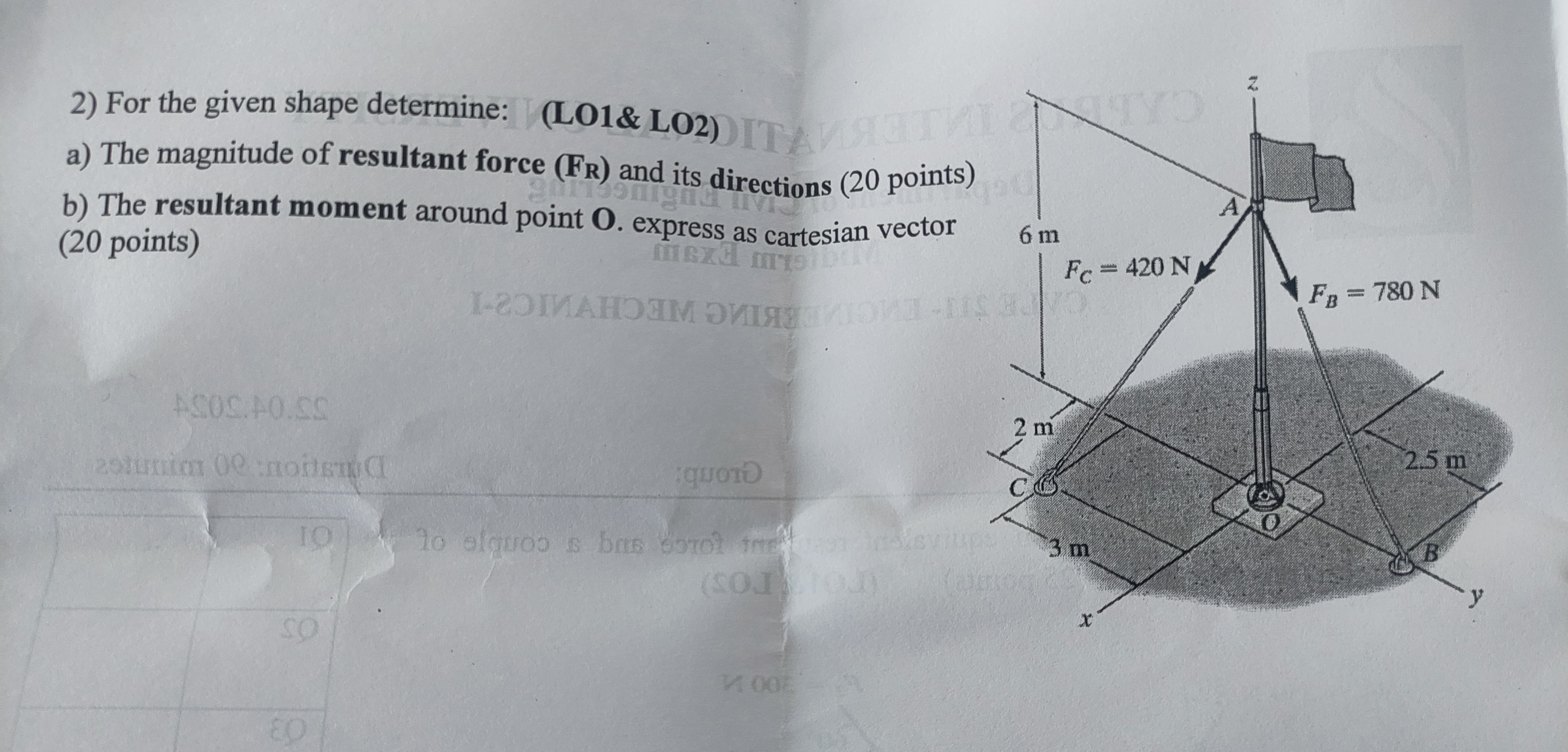 For the given shape determine: ( L O 1 & L O 2 )