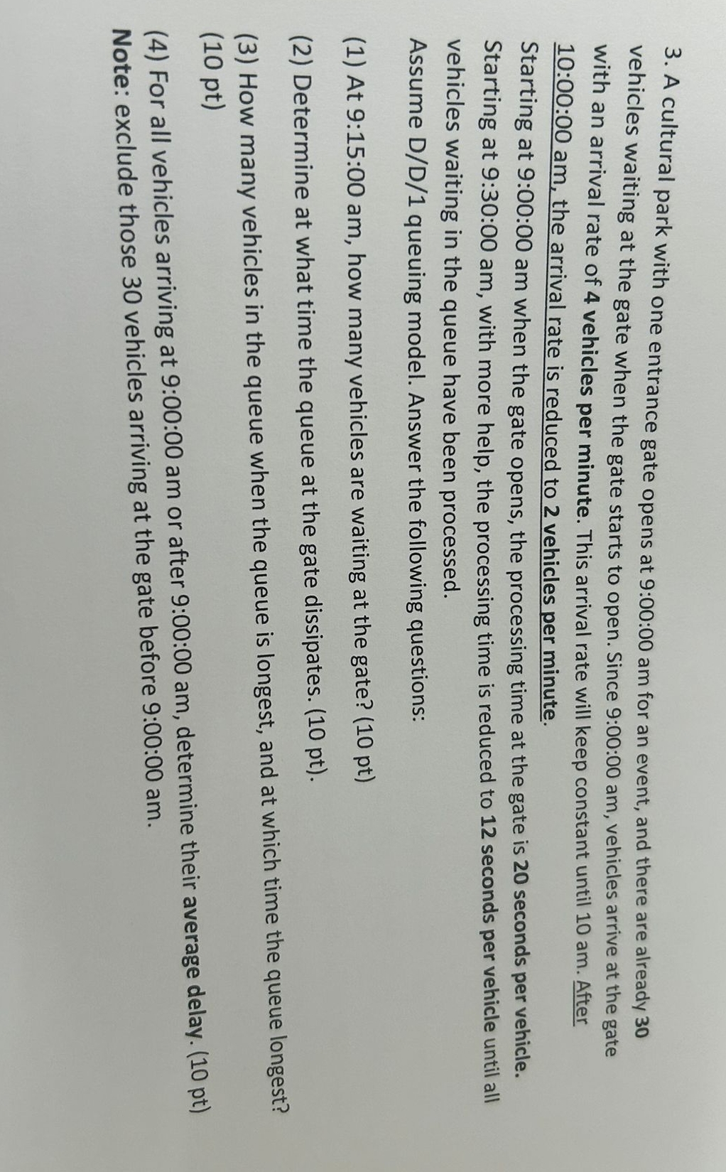 A cultural park with one entrance gate opens at 9