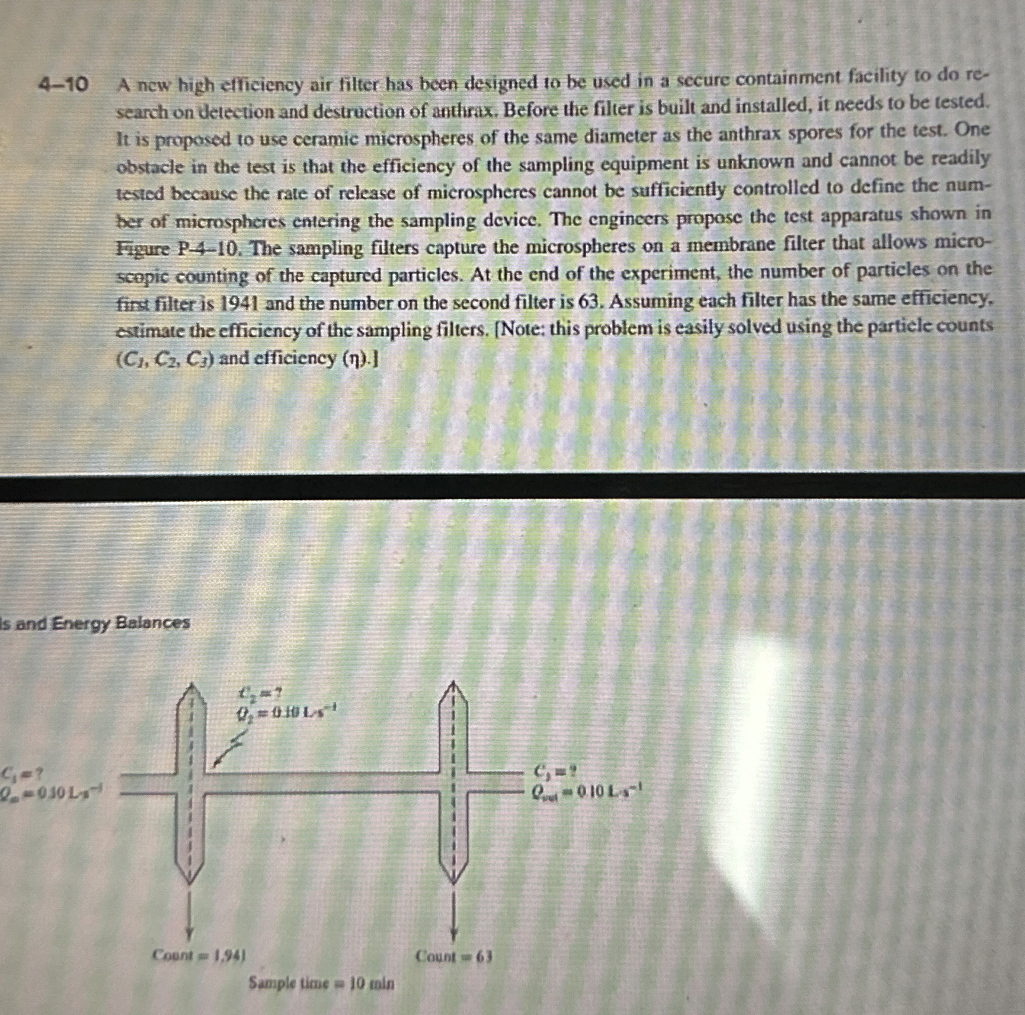 4 - 1 0 A new high efficiency air filter has been