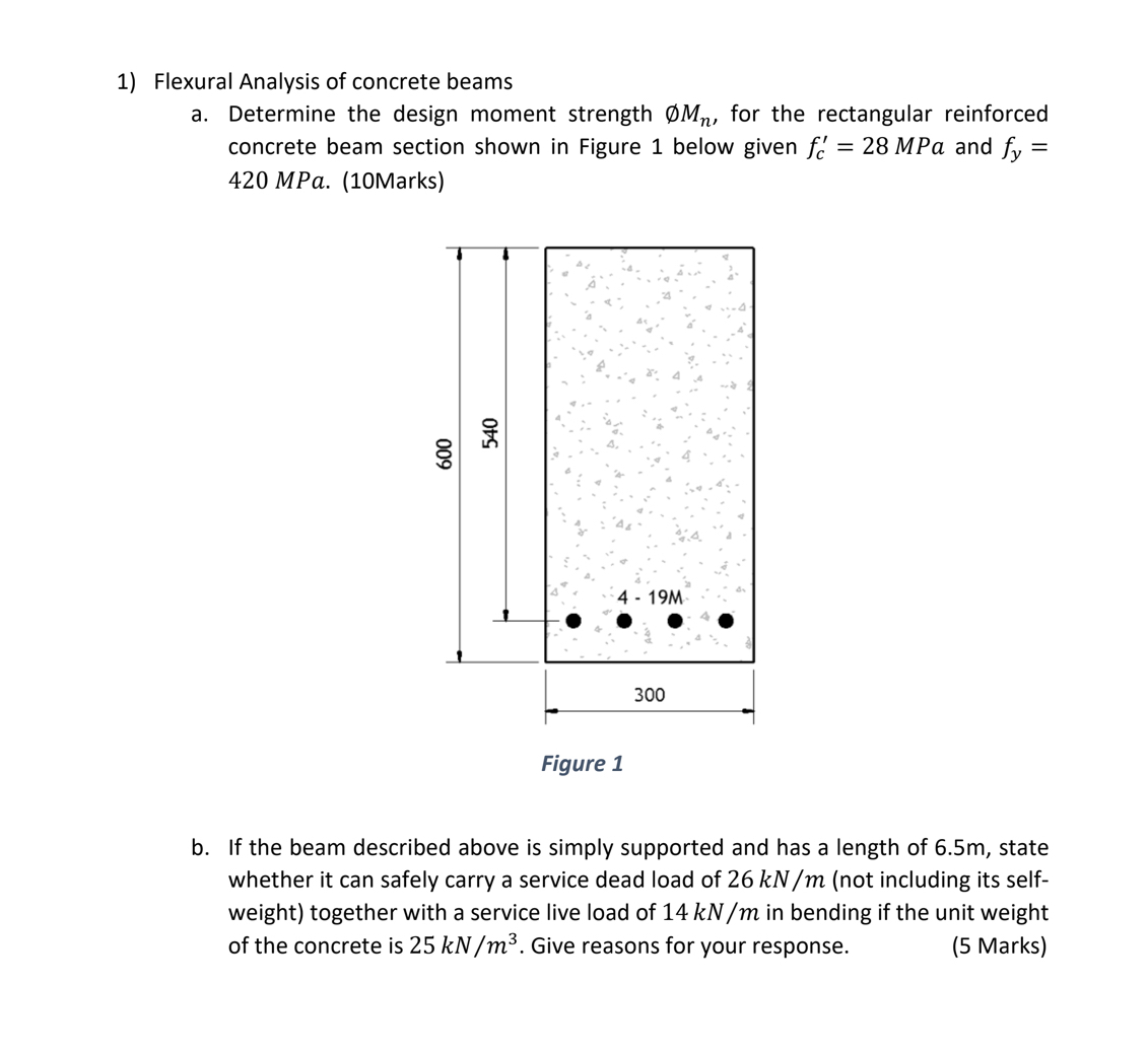 Flexural Analysis of concrete beams a . Determine