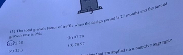 The total growth factor of traffic when the