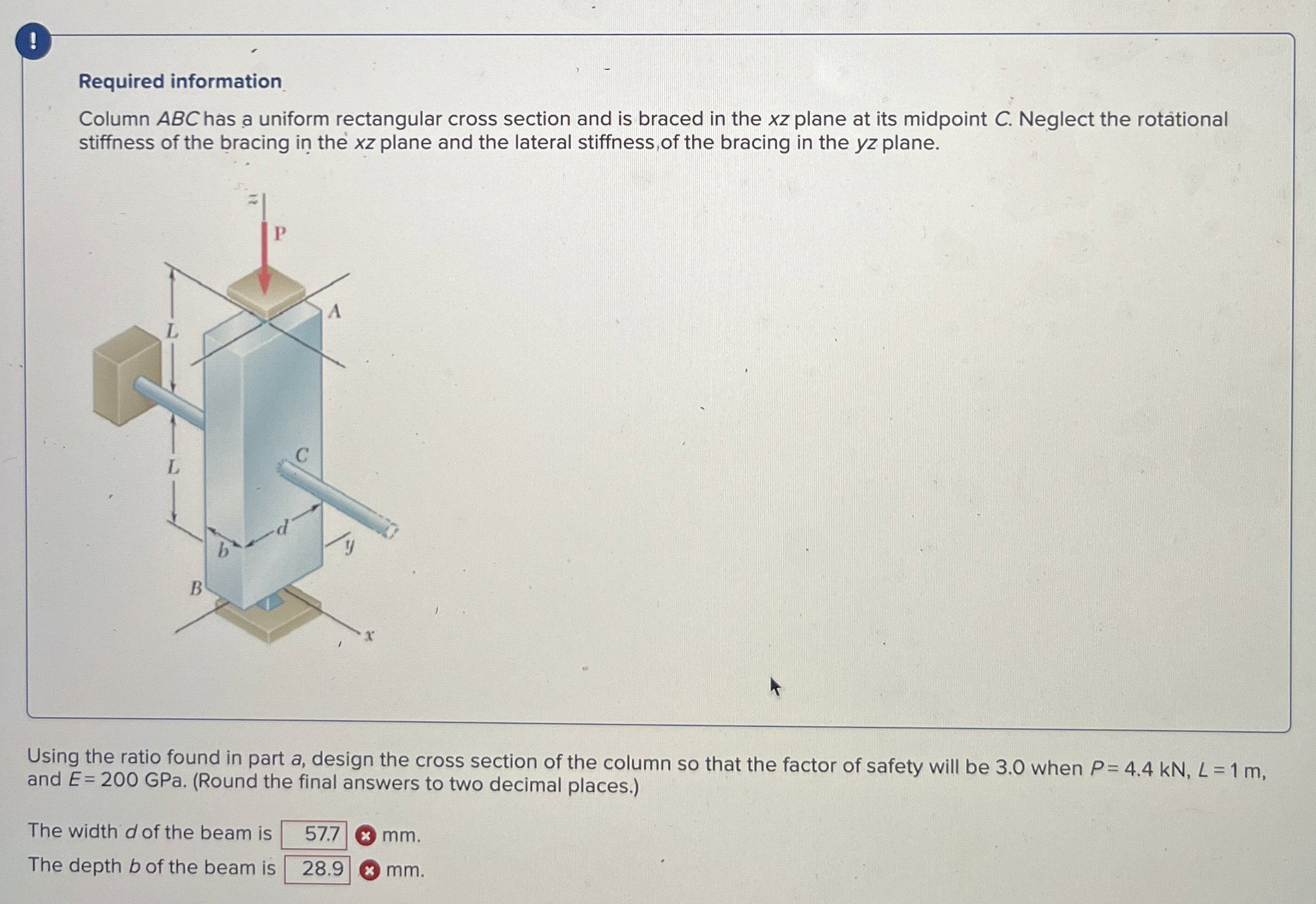 ! Required information Column ABC has a uniform