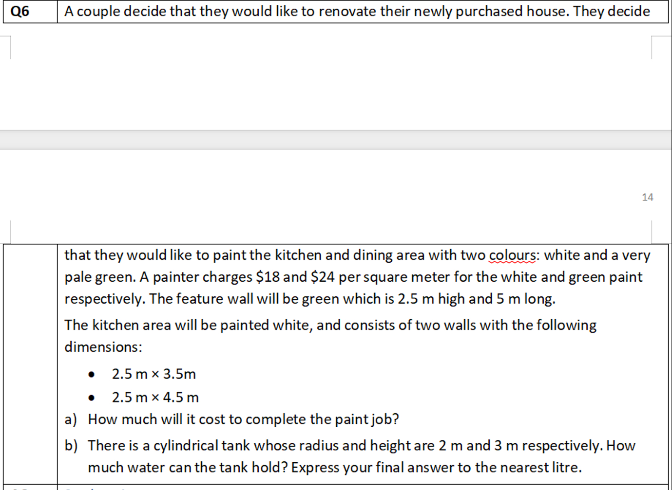 A couple decide that they would like to renovate